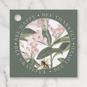 Etiqueta Apiaria Inspiradora Agradecida de Bee Hap