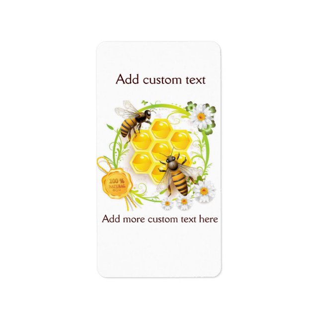 Etiqueta Apiarista del apicultor de miel de abeja (Frente)