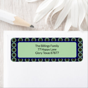 Etiqueta Aplausos de flor de pavo real