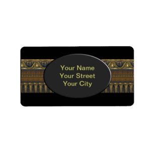 Etiqueta Apofisis Fractal Border ART - azul antiguo