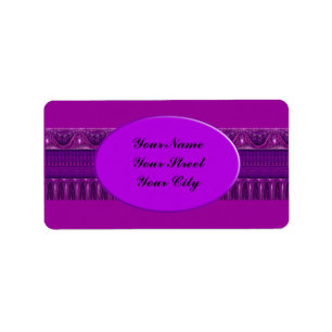 Etiqueta Apofisis Fractal Border ART - Violeta rosa