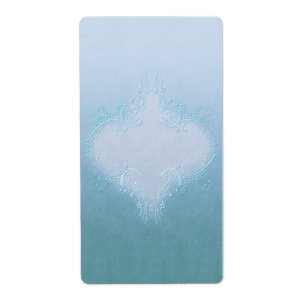 Etiqueta apotecaria azul de bonito