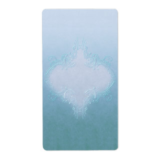 Etiqueta apotecaria azul de bonito