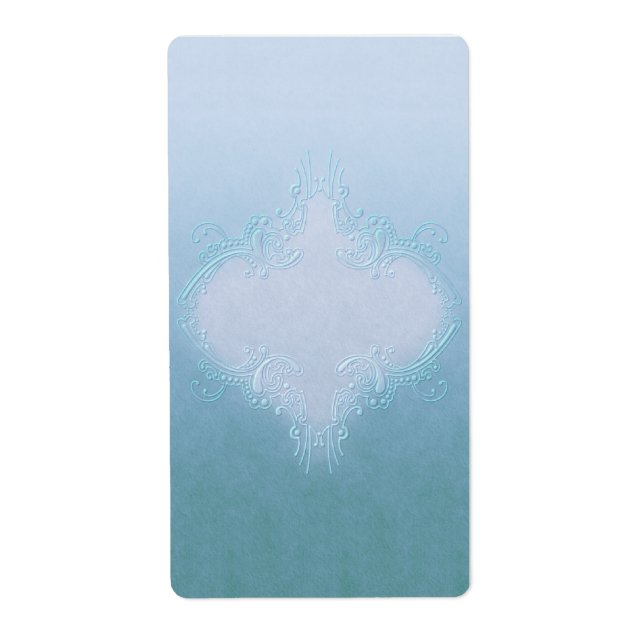 Etiqueta apotecaria azul de bonito (Frente)