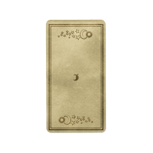 Etiqueta apotecaria celeste media (Frente)