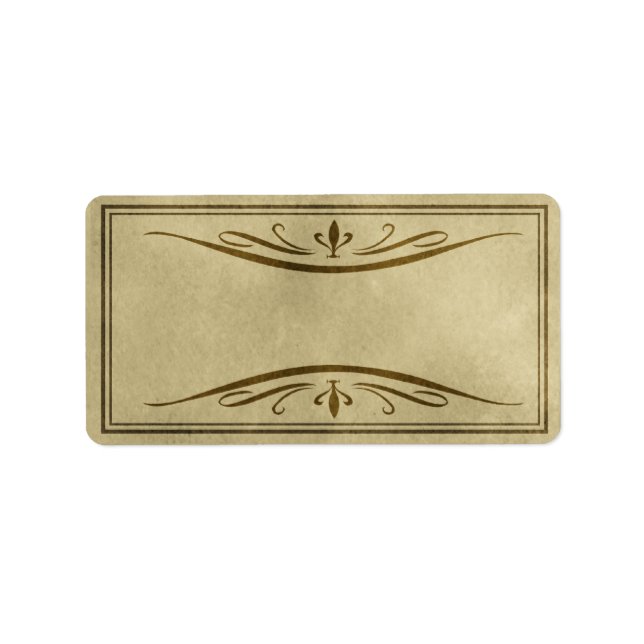 Etiqueta apotecaria con sabor medio (Frente)