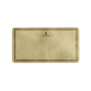 Etiqueta apotecaria de elegancia simple media