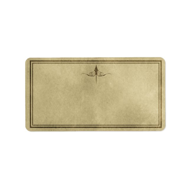 Etiqueta apotecaria de elegancia simple media (Frente)