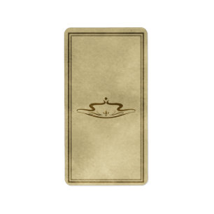 Etiqueta apotecaria decorativa media