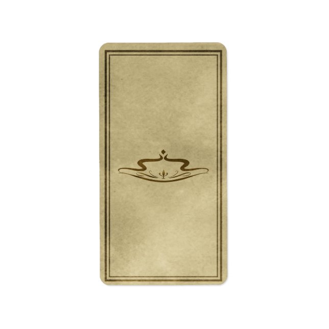 Etiqueta apotecaria decorativa media (Frente)