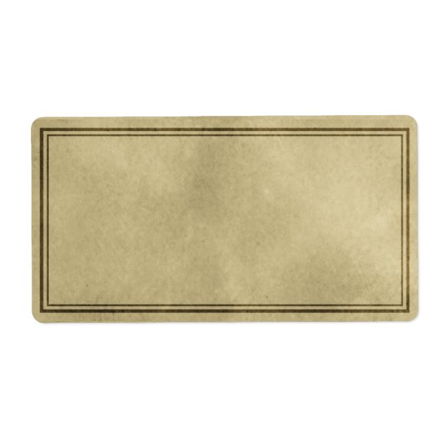 Etiqueta apotecaria plana horizontal (Frente)