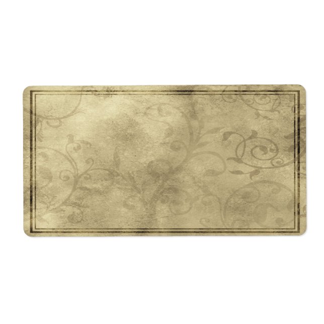 Etiqueta apotecaria romántica horizontal (Frente)