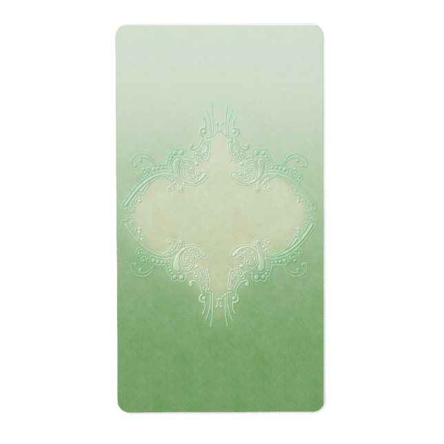 Etiqueta apotecaria verde bonito (Frente)