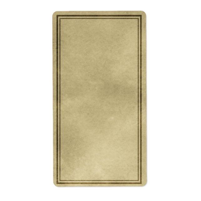 Etiqueta apotecaria vertical plana (Frente)