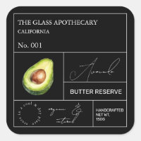 Etiqueta apoteórica de aguacate