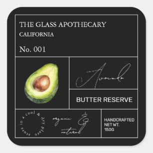 Etiqueta apoteórica de aguacate