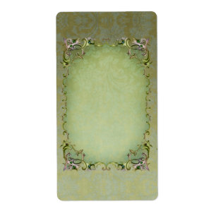 Etiqueta apoteórica de brocado de primavera