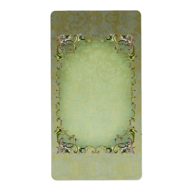 Etiqueta apoteórica de brocado de primavera (Frente)