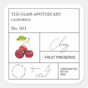 Etiqueta apoteórica de cerezo