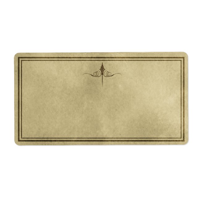 Etiqueta apoteórica de elegancia simple (Frente)