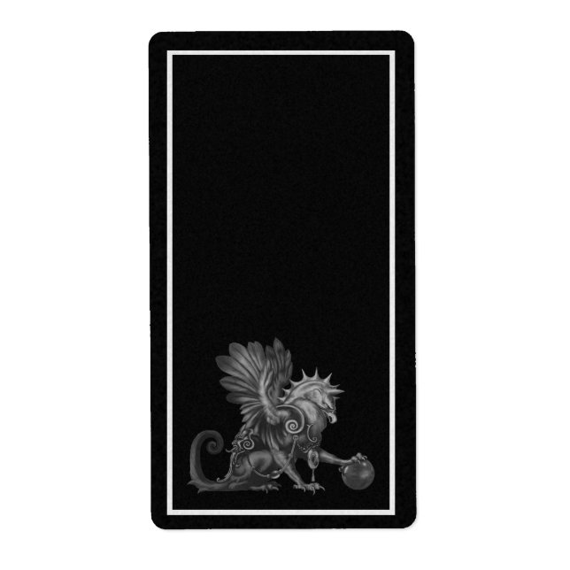 Etiqueta apoteórica de Griffon negro (Frente)