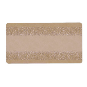 Etiqueta apoteórica floral beige