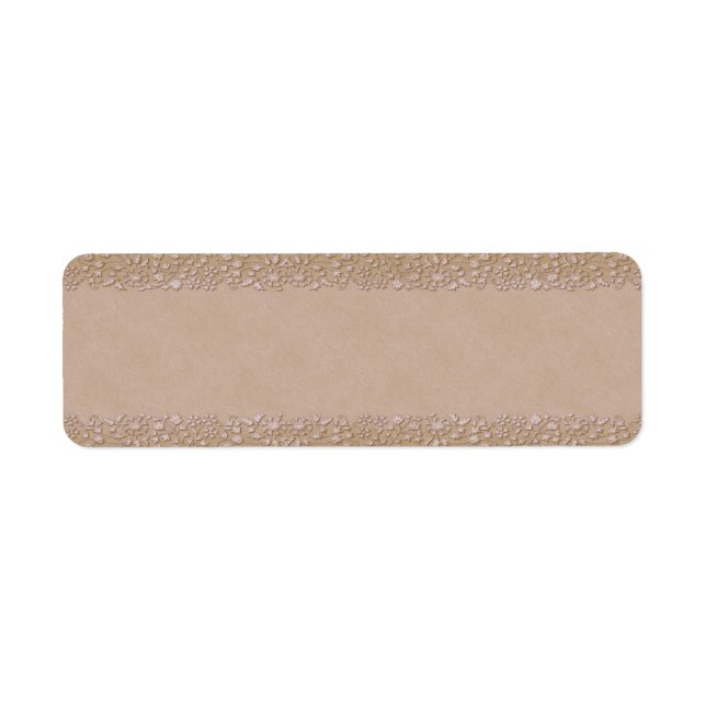 Etiqueta apoteórica floral beige pequeña (Frente)