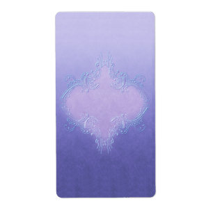 Etiqueta apoteórica púrpura de bonito