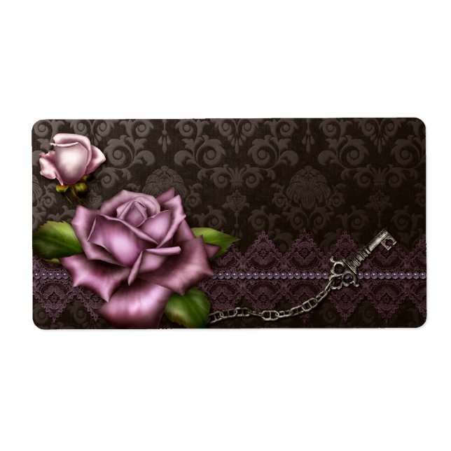 Etiqueta apoteórica Rosa barroca (Frente)