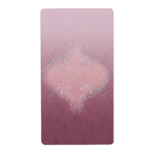 Etiqueta apoteórica rosa de bonito