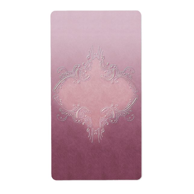 Etiqueta apoteórica rosa de bonito (Frente)