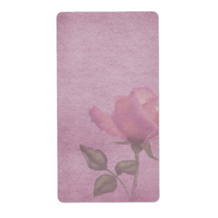 Etiqueta apoteórica rosa rosa