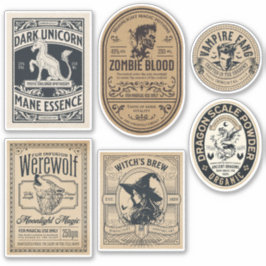 Etiqueta apoteórica vintage de Halloween Poción de