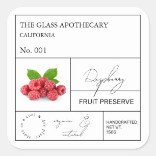 Etiqueta apothecana de frambuesa