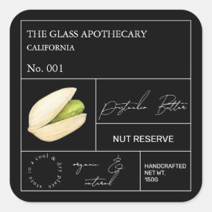 Etiqueta apothecar de la istachio
