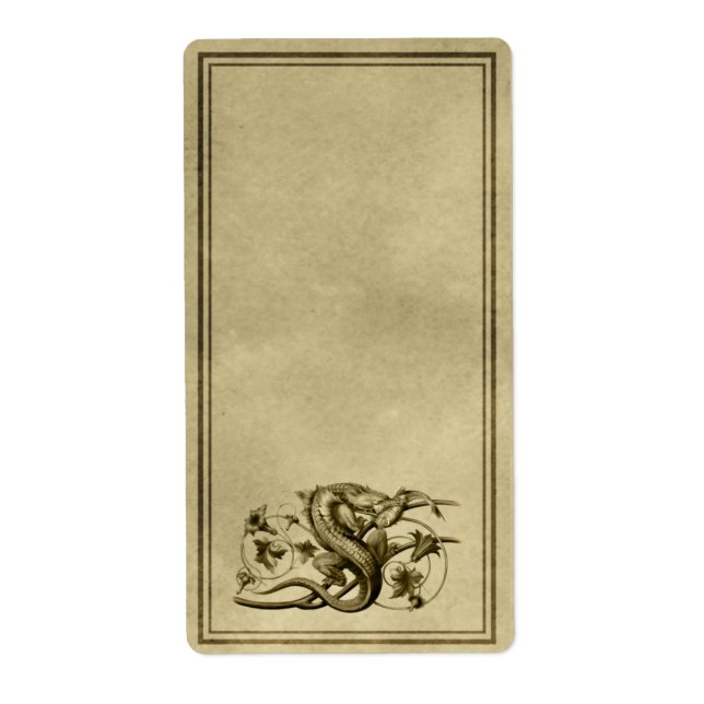 Etiqueta apothecar de Lizard (Frente)