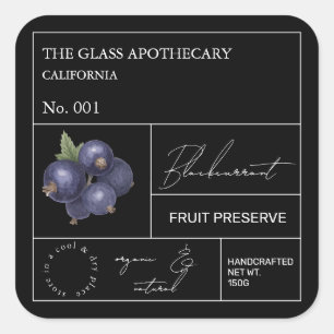 Etiqueta apothecary Blackcurrant