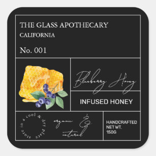 Etiqueta Apothecary Blueberry Infused Honey