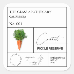 Etiqueta apothecary Carrot