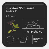 Etiqueta apothecary Elderberry