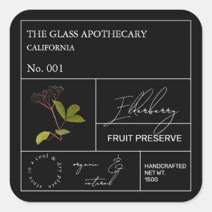 Etiqueta apothecary Elderberry