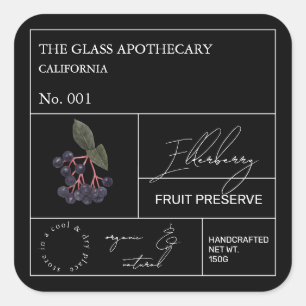 Etiqueta apothecary Elderberry
