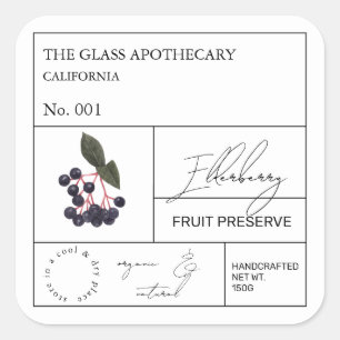 Etiqueta apothecary Elderberry