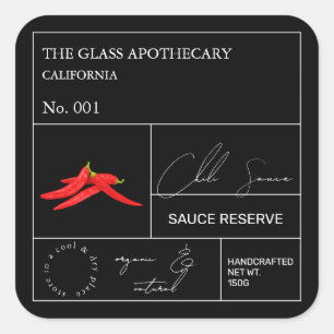 Etiqueta apothecary Hot Chili