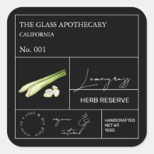 Etiqueta Apothecary Lemongrass