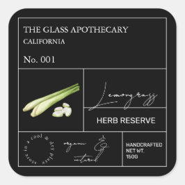 Etiqueta Apothecary Lemongrass