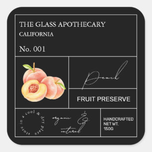 Etiqueta apothecary Peach