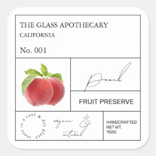 Etiqueta apothecary Peach