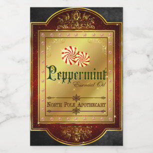 Etiqueta apothecary Peppermint para navidades