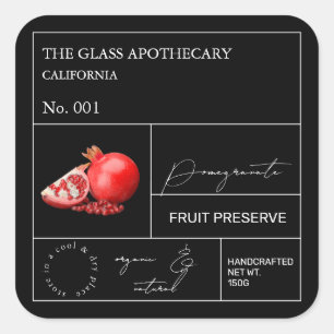 Etiqueta apothecary Pomegranate